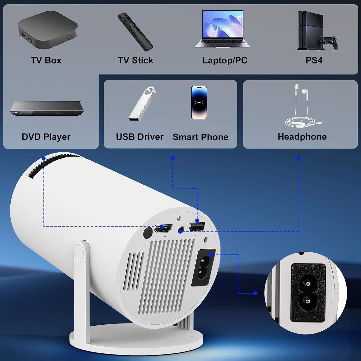 UltraView 4K Pro – Smart 4K UHD Home Cinema Projector