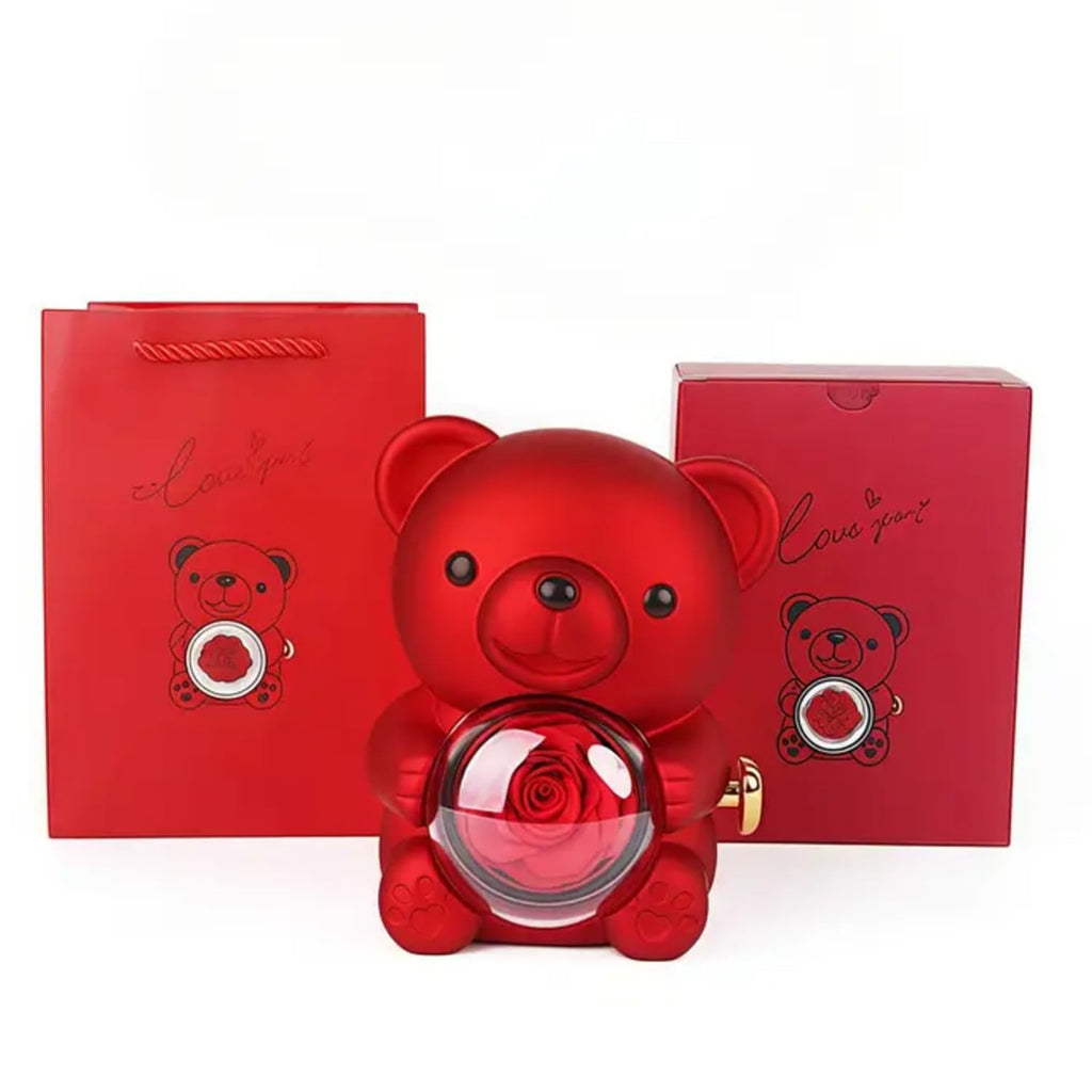 Red Teddy Bear with Necklace – Romantic Gift for Valentine’s Day, Anniversary & Birthday